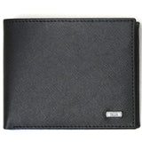 Tallia Burnished Saffiano Bifold Wallet with Metal Logo