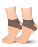 LECHERY HEEL-STRIPE PATTERN COTTON SOCKS