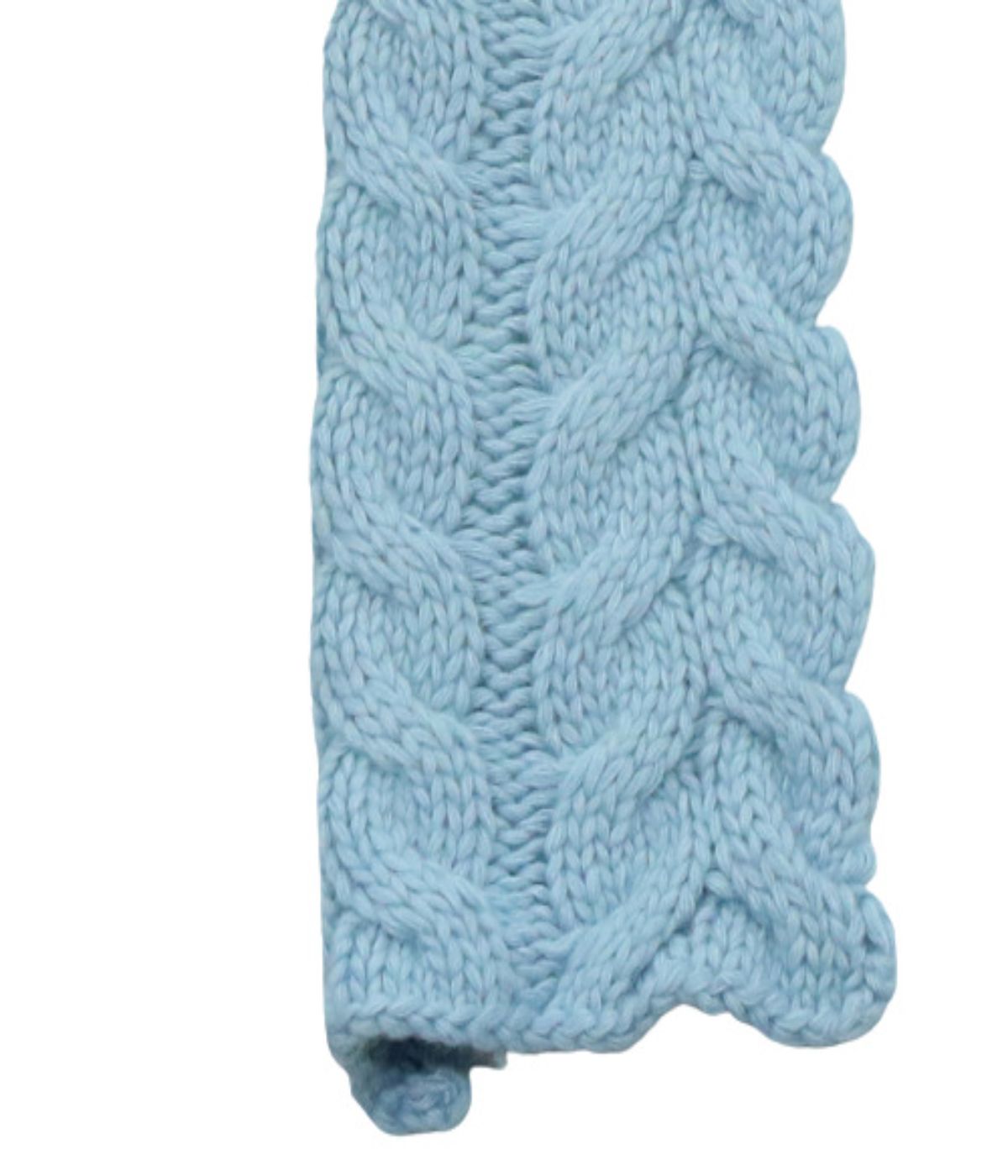 6"X72" Cables Scarf Baby Blue