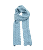 6"X72" Cables Scarf Baby Blue