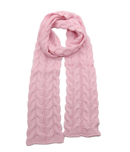 6"X72" Cables Scarf Baby Pink