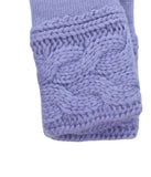 Gloves With Cables On Cuff Dusty Lavander