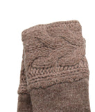 Gloves With Cables On Cuff Lt Nile Brown