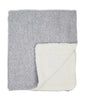  Baby Boys and Girls Jersey Knit Blanket with Sherpa, Heather Gray Gray