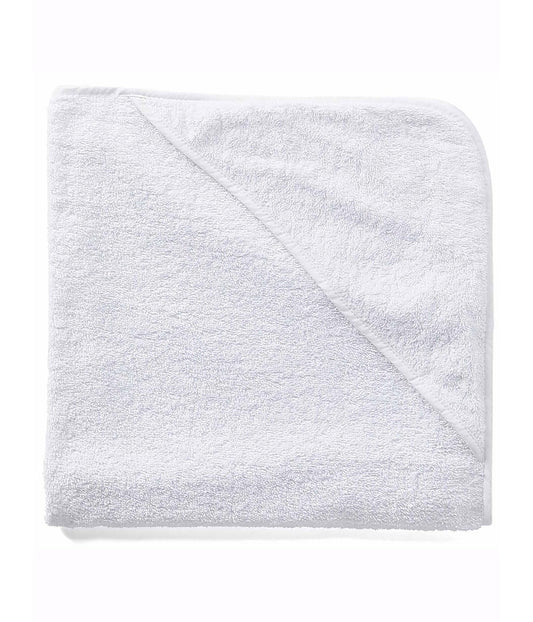 Baby Boys and Girls Bath Towel with Piping White