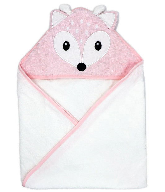 Baby Boys and Girls Animal Hooded Bath Towel Pink Fawn