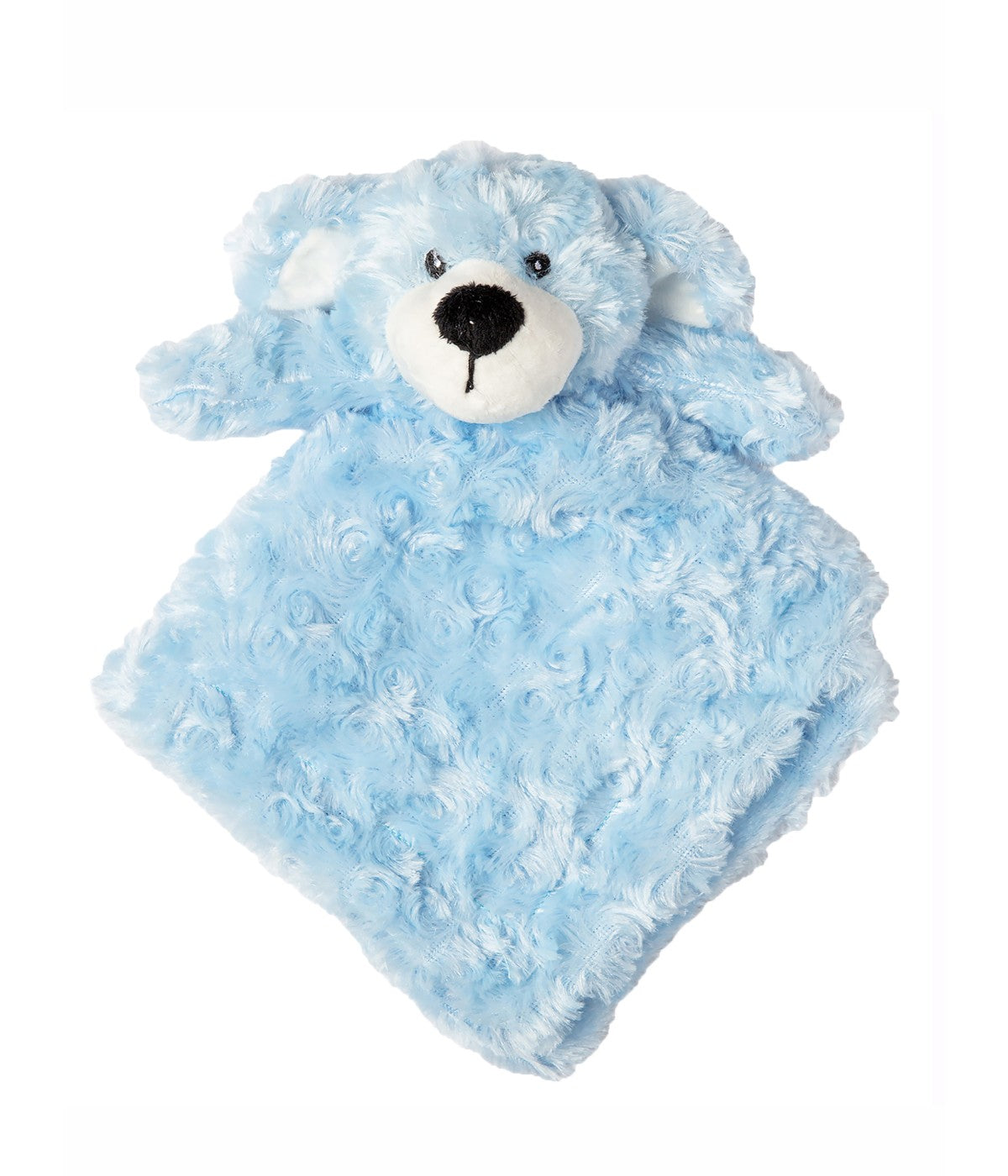 Baby Boys and Baby Girls Curly Plush Blanket with Matching Lovey Nunu Gift Set Plush Blue