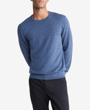 Long Sleeve Solid Extrafine Merino Crew 14Gg Blue