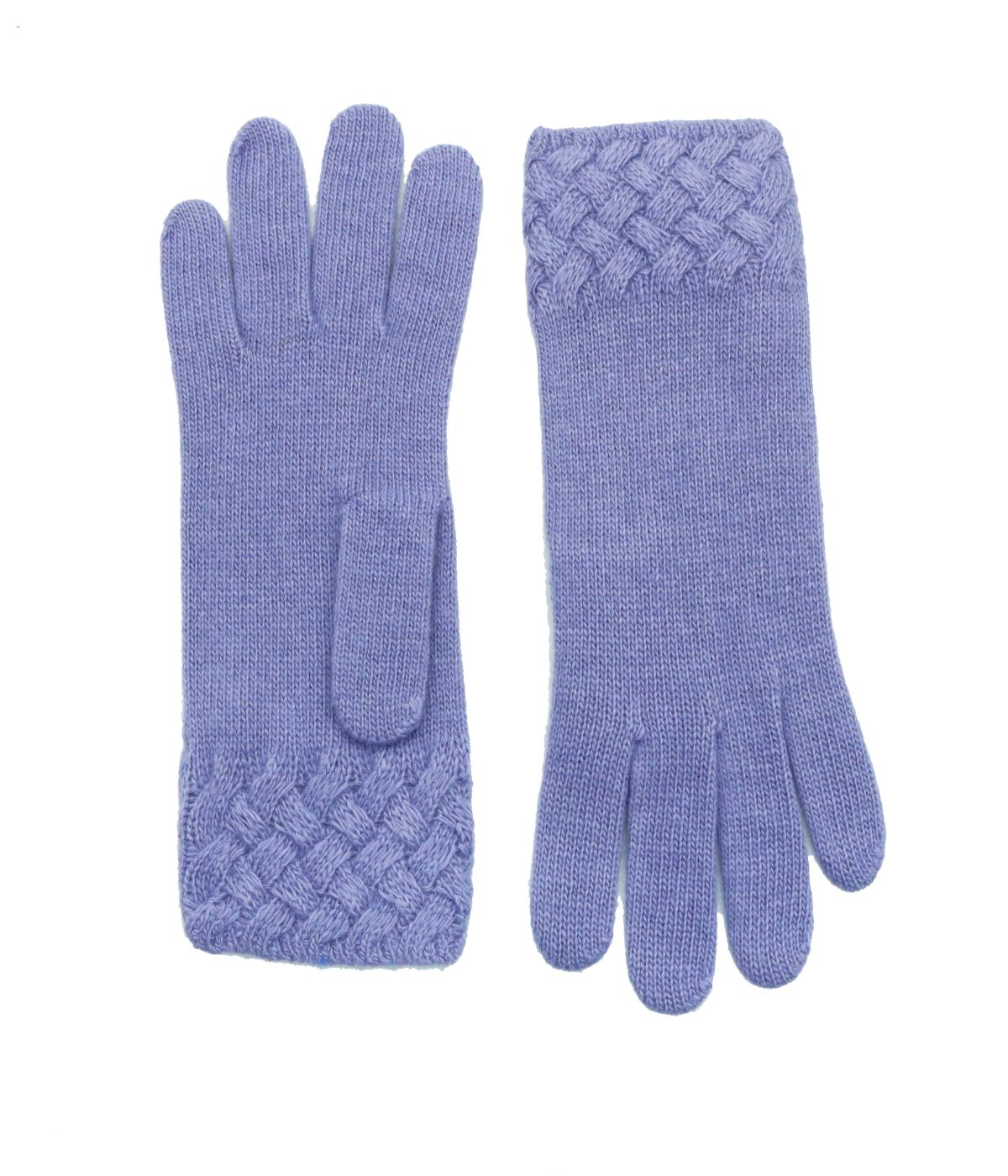 Gloves With Basket Weave Cuff Dusty Lavander