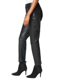 Vegan Leather High Rise Pants