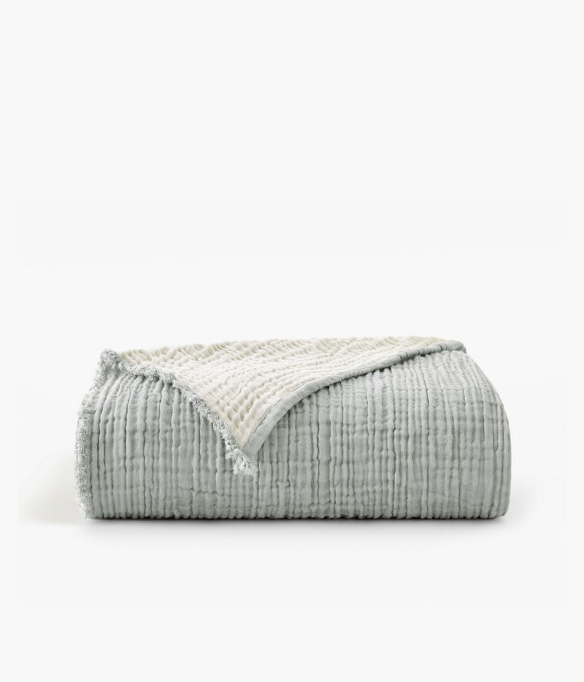 Truly Soft Two-Toned Organic Throw Blanket Grey