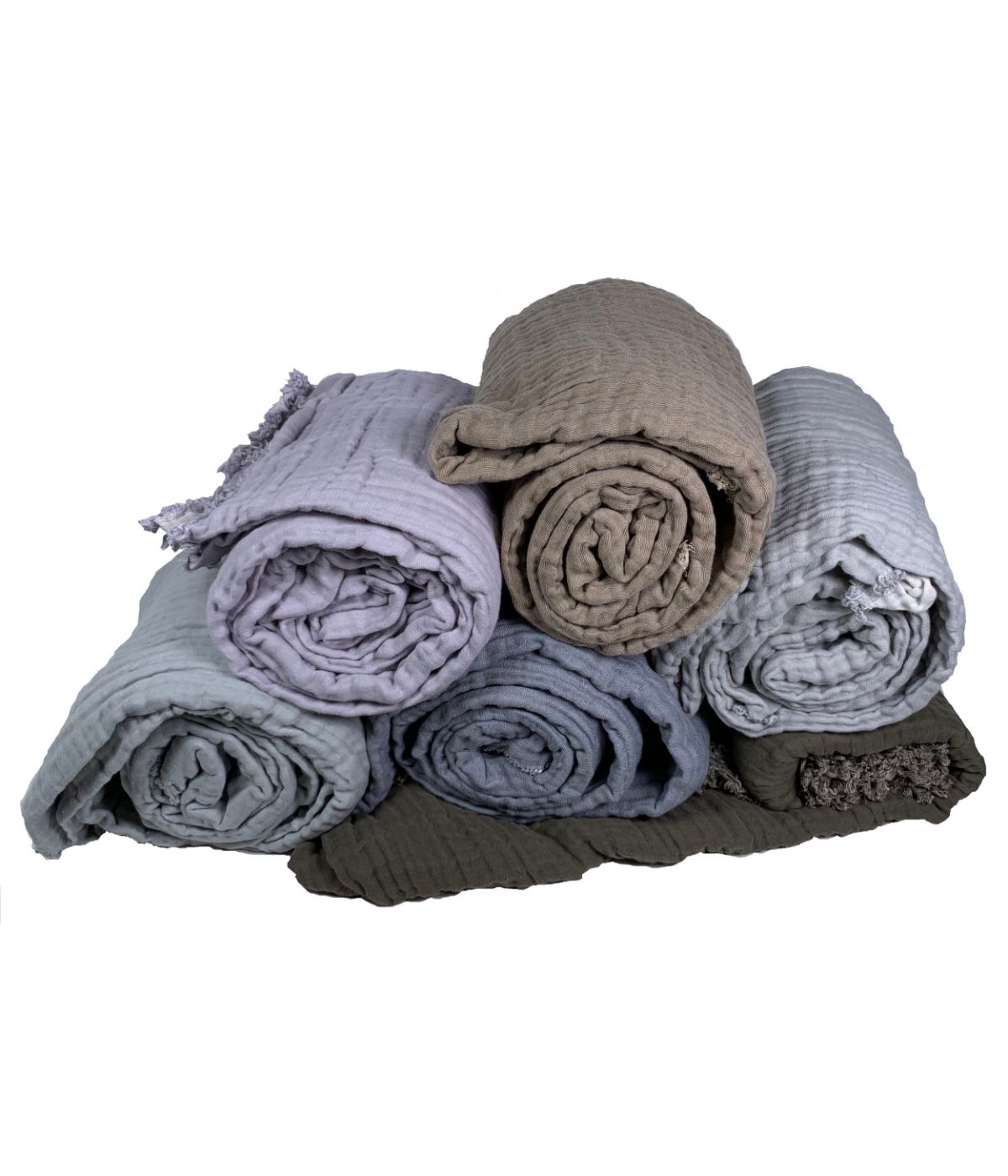 Truly Soft Two-Toned Organic Throw Blanket Grey