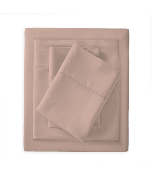 Cotton and Bamboo 300TC Sateen Sheet Set Blush