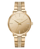 Crystal Bracelet Analog Watch Gold