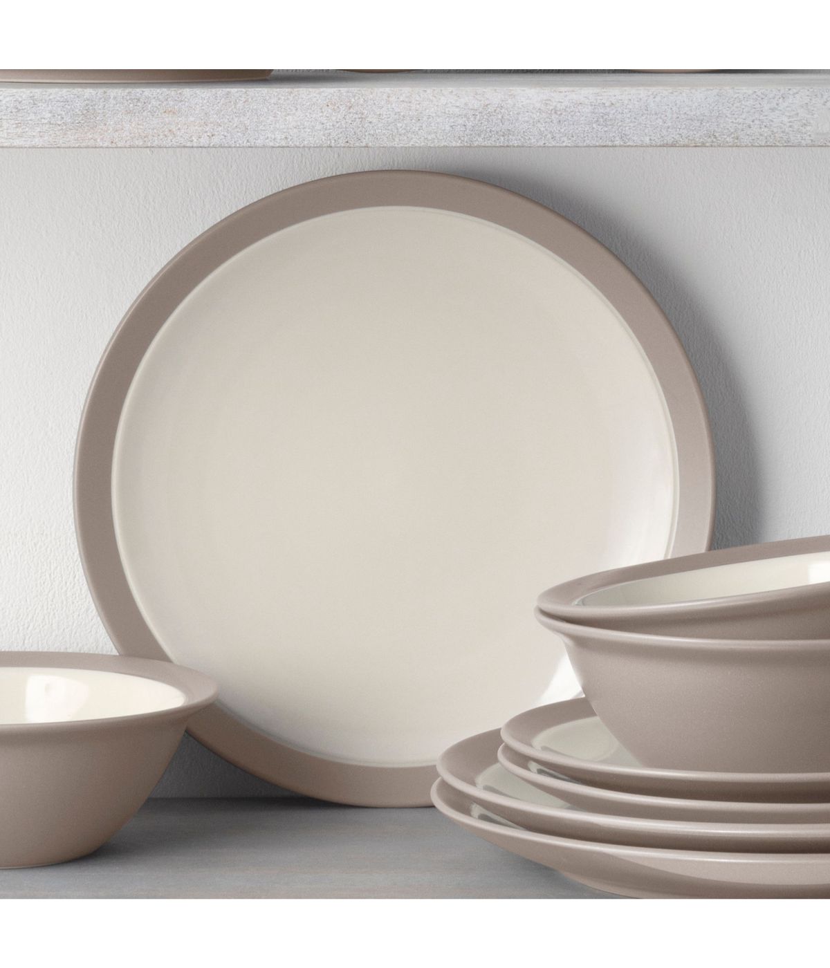 Colorwave Curve Set of 4 Curve Dinner Plates Sand