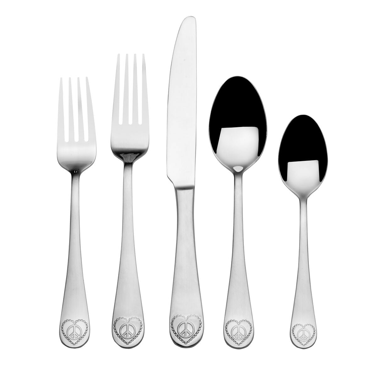 Peace 20 Piece Stainless Steel Flatware Set, Service for 4