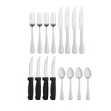 Simplicity 16 Piece Flatware Set with Steak Knives, Service for 4