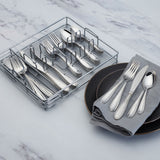 Linden 42 Piece Flatware Set with Caddy, Service for 8