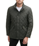 Mens Quilted Barn Coat Dark Green