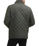 Mens Quilted Barn Coat Dark Green