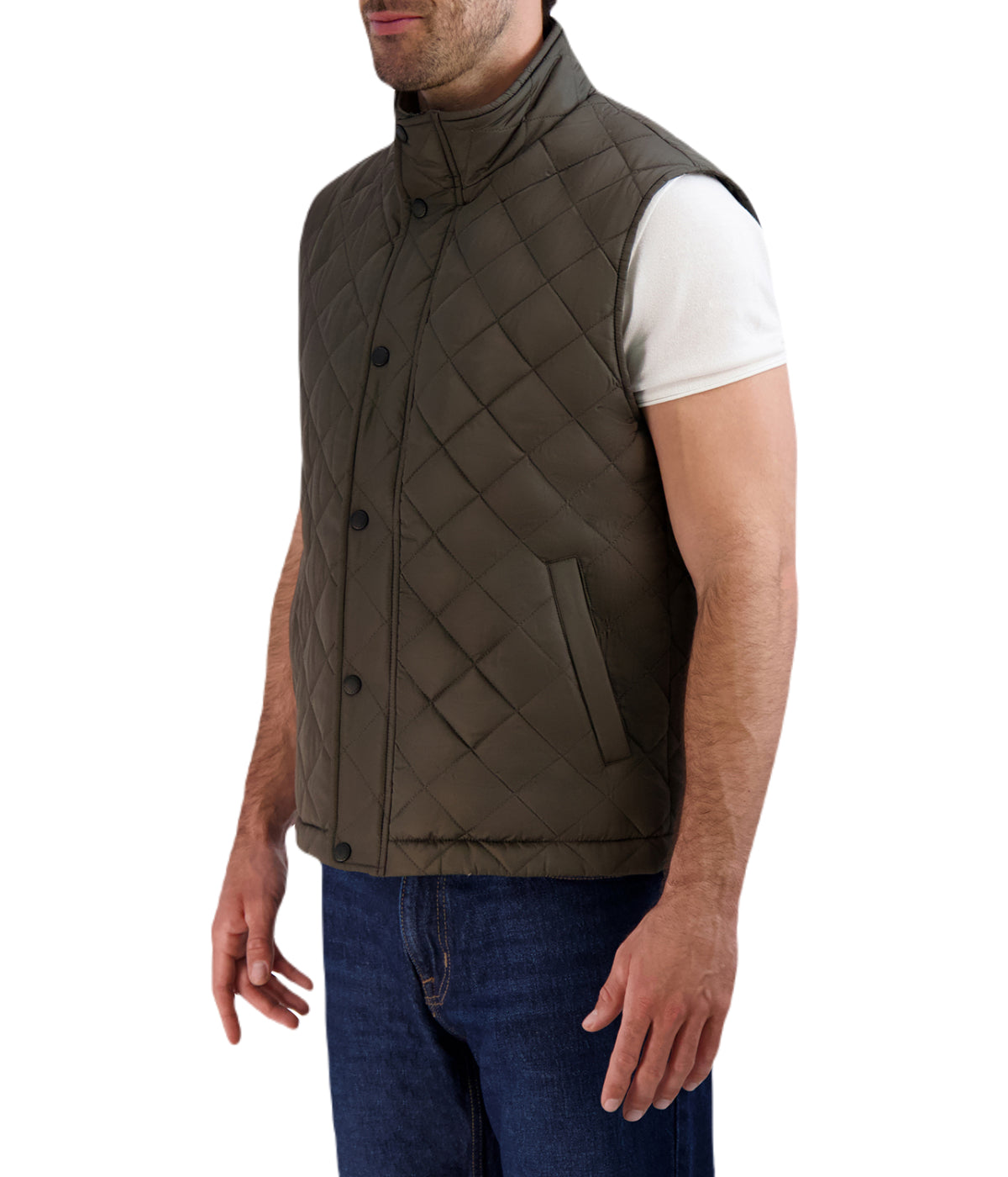 Quilted Vest Olive