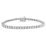 .925 Sterling Silver 1/2 Cttw Lab Grown Diamond Illusion-Set Miracle Plate Tennis Bracelet (G-H Color, SI1-SI2 Clarity)-Size 7.25"-1