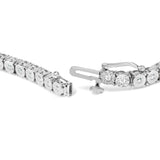 .925 Sterling Silver 1/2 Cttw Lab Grown Diamond Illusion-Set Miracle Plate Tennis Bracelet (G-H Color, SI1-SI2 Clarity)-Size 7.25"-2