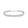  .925 Sterling Silver 1/10 Cttw Diamond Double-Link 7