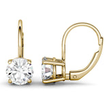 Charles & Colvard Moissanite Leverback Earrings