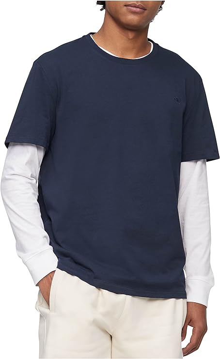 Short Sleeves Smooth Cotton Solid Crewneck Tee