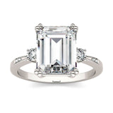 Charles & Colvard 3.69cttw Moissanite Emerald Cut Engagement Ring