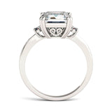 Charles & Colvard 3.69cttw Moissanite Emerald Cut Engagement Ring