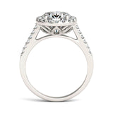 Charles & Colvard 3.48cttw Moissanite Oval Halo Engagement Ring