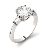 Charles & Colvard 2.27cttw Moissanite Three Stone Engagement Ring