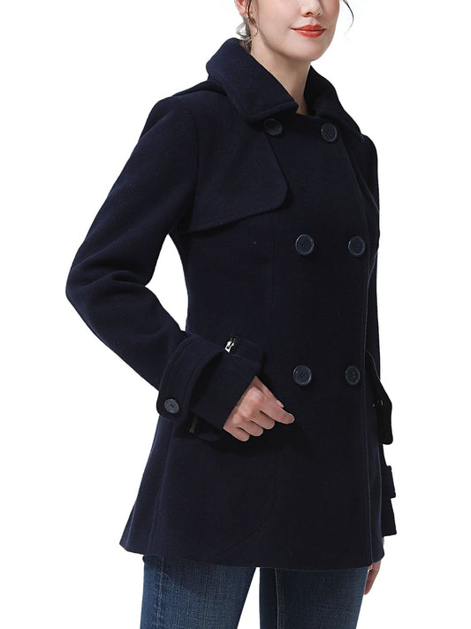 Women's Luz Hooded Wool Peacoat