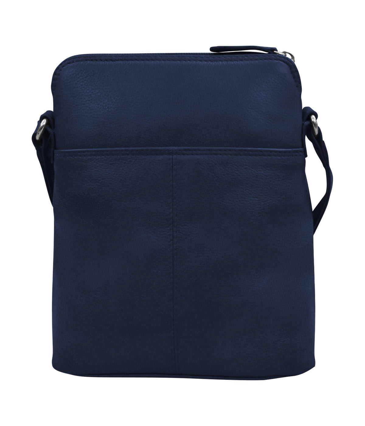 Leather Small Crossbody Organizer Classic Navy