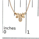 10K Yellow Gold Diamond Accented Bumble Bee Pendant 18" Inch Necklace (H-I Color, I1-I2 Clarity)-4