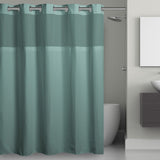 Waffle Shower Curtain Sea Blue