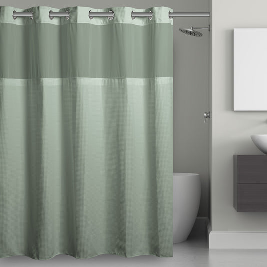 Waffle Shower Curtain Jade