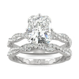 Charles & Colvard 3.42cttw Moissanite Radiant Bridal Set