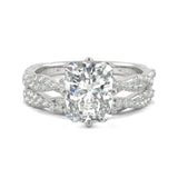 Charles & Colvard 3.42cttw Moissanite Radiant Bridal Set