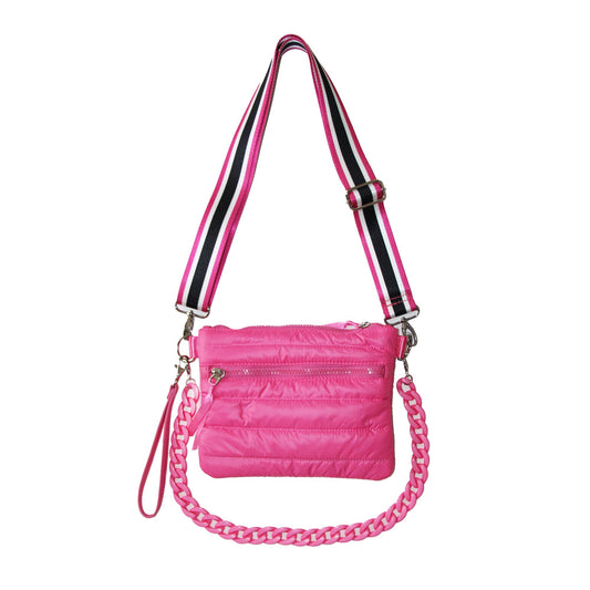 ALLIE PUFFER CROSSBODY BARBIE PINK