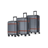 Wellington 3 Piece Luggage Set - ABS/Vegan Leather Blend