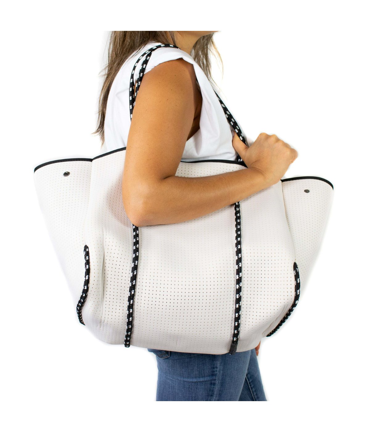 Everyday Tote White Yellow