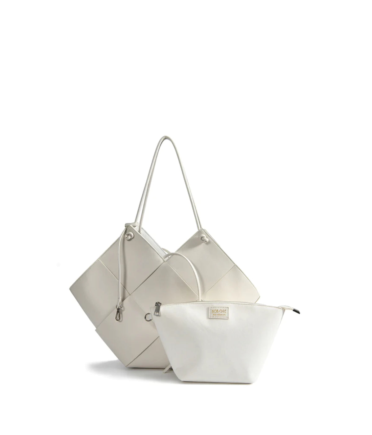 Taylor Contexture Leather Bag White