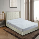 Damask Dot Polyester Filled Mattress Pad