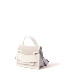 Evelyn Bag in Canvas and Genuine Leather White