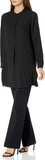 Plus Size Pop-over Blouse with Covered Placket And Side Slits