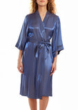 Autumn Iridescent Robe with Self Tie Sash and Inner Ties