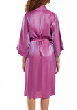 Autumn Iridescent Robe with Self Tie Sash and Inner Ties